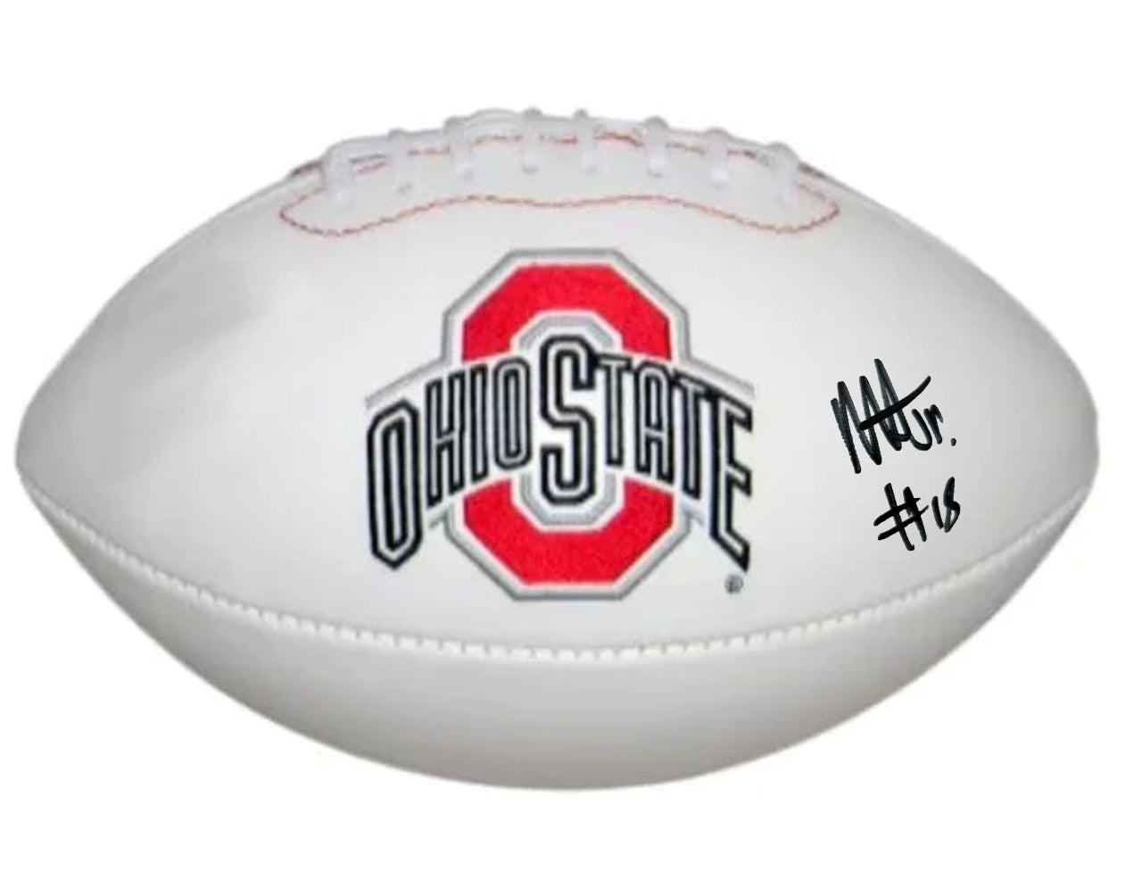 Autographed Marvin Harrison Jr Football