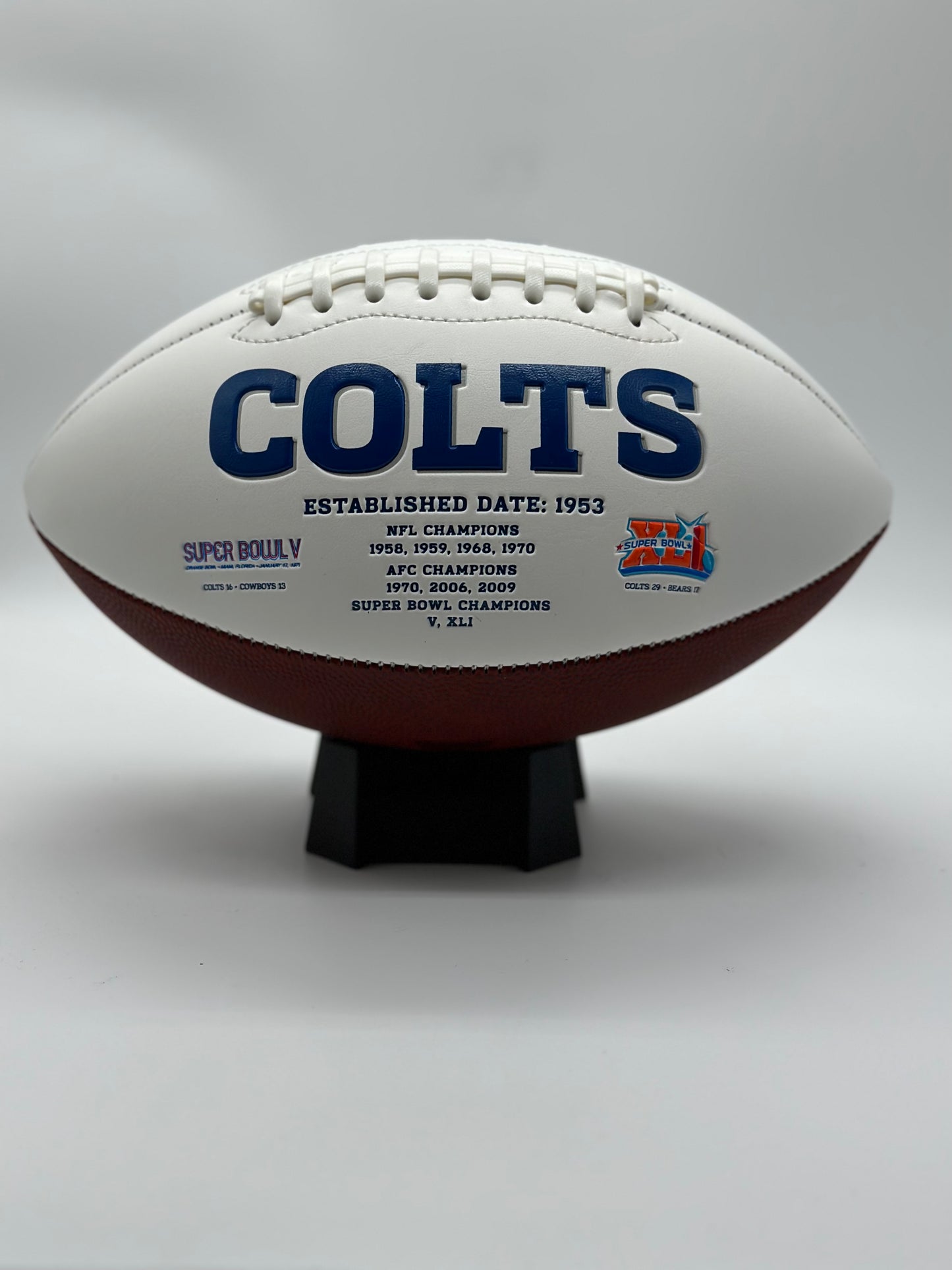 Autographed Marvin Harrison Sr Super Bowl XLI Replica Football