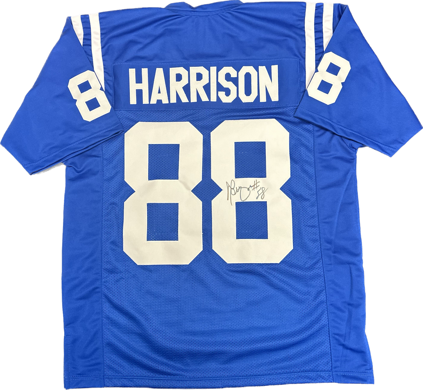 Autographed Marvin Harrison #88 Adult Jersey Blue