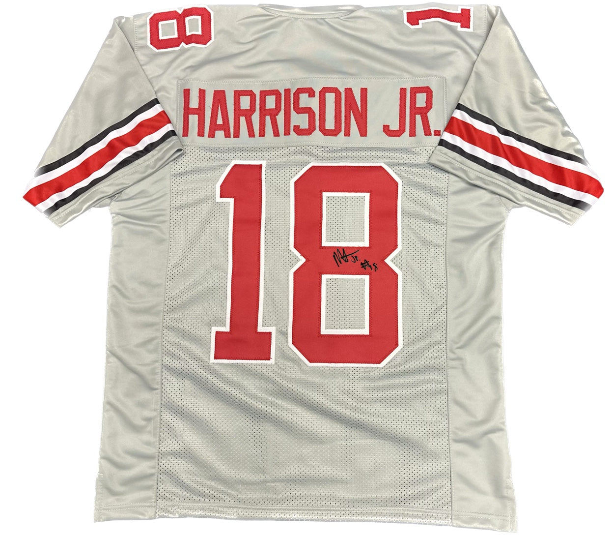 Autographed Marvin Harrison Jr 18 Jersey Grey THE OFFICIAL