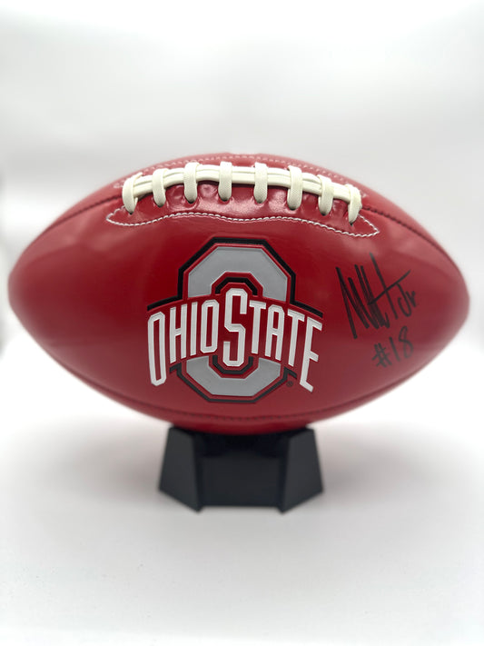 Autographed Marvin Harrison Jr Football - Limited Edition Red