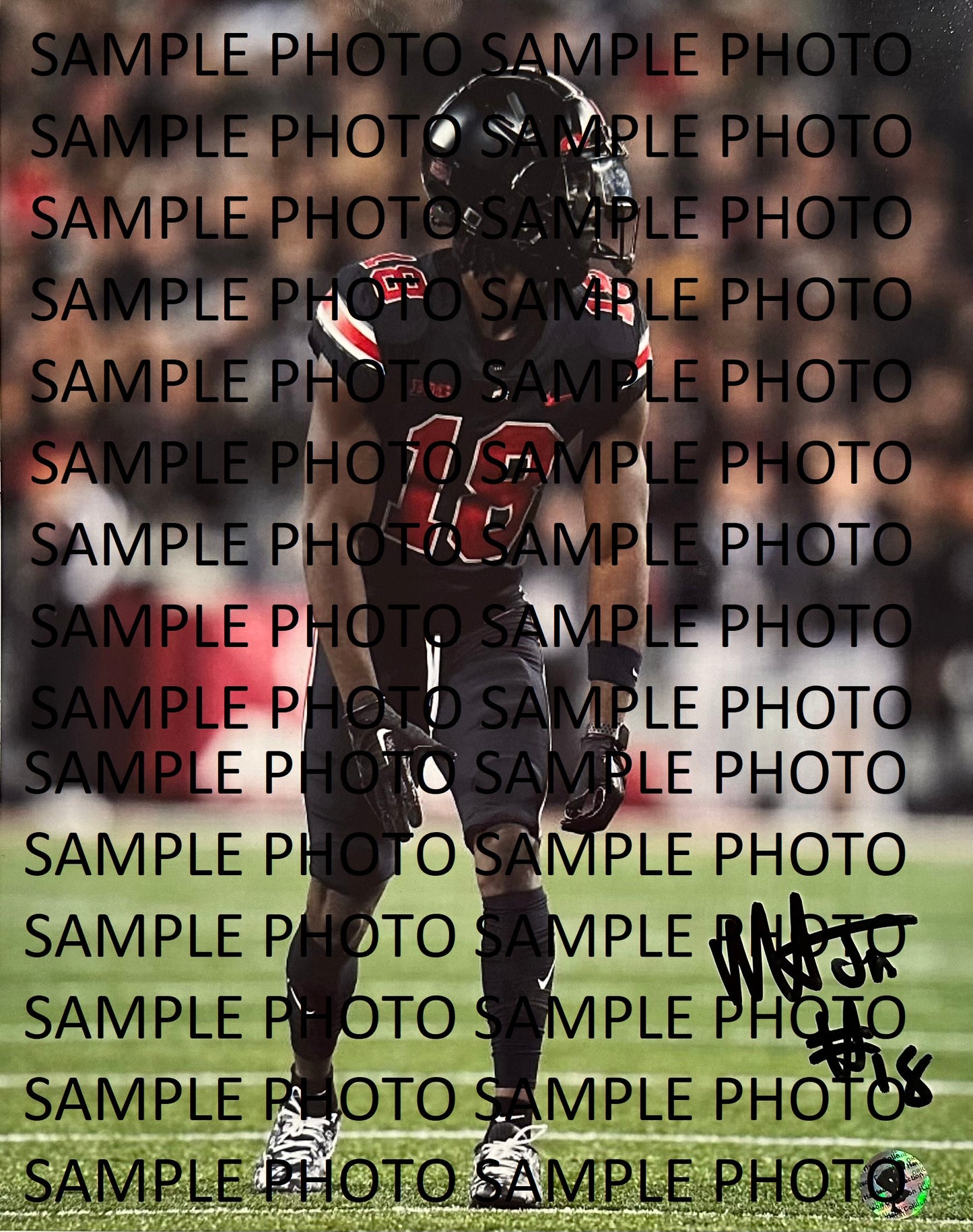 Marvin Harrison Jr 8x10 Autograph Signed Photo BLK