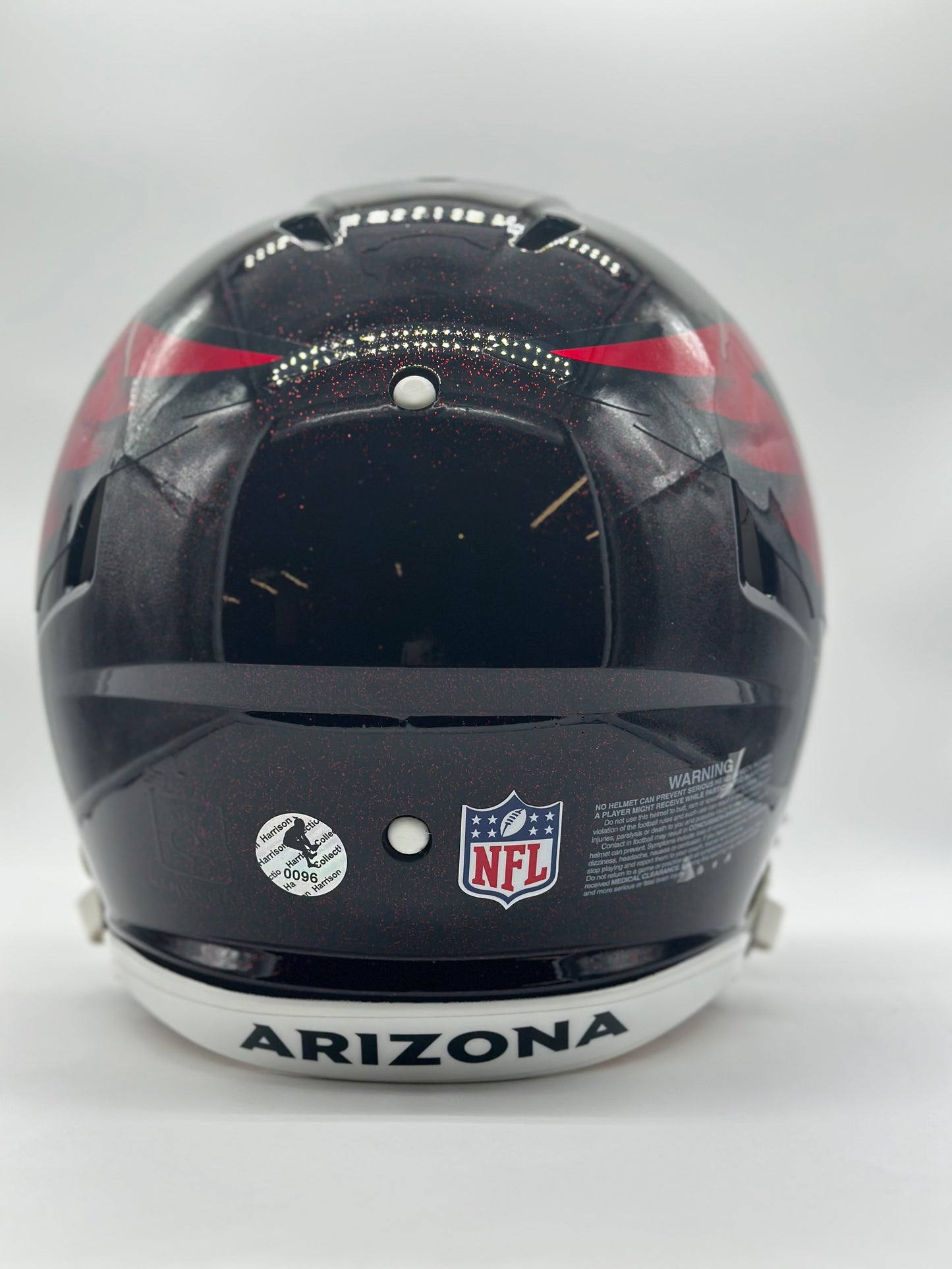 Cardinals Autographed Marvin Harrison Jr Full Size Replica Speed Helmet - Riddell - Matte Black