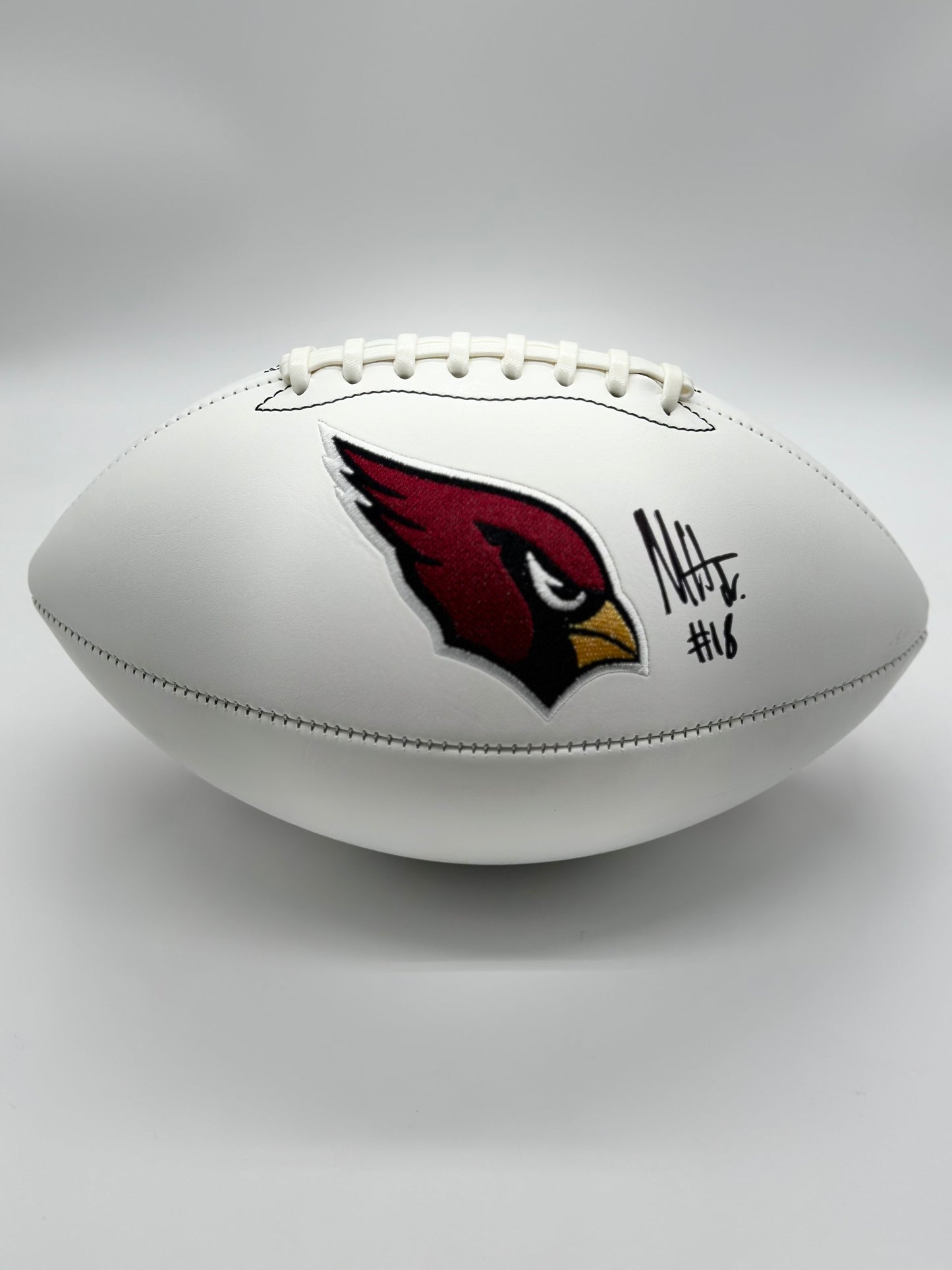 Cardinals Autographed Marvin Harrison Jr Football