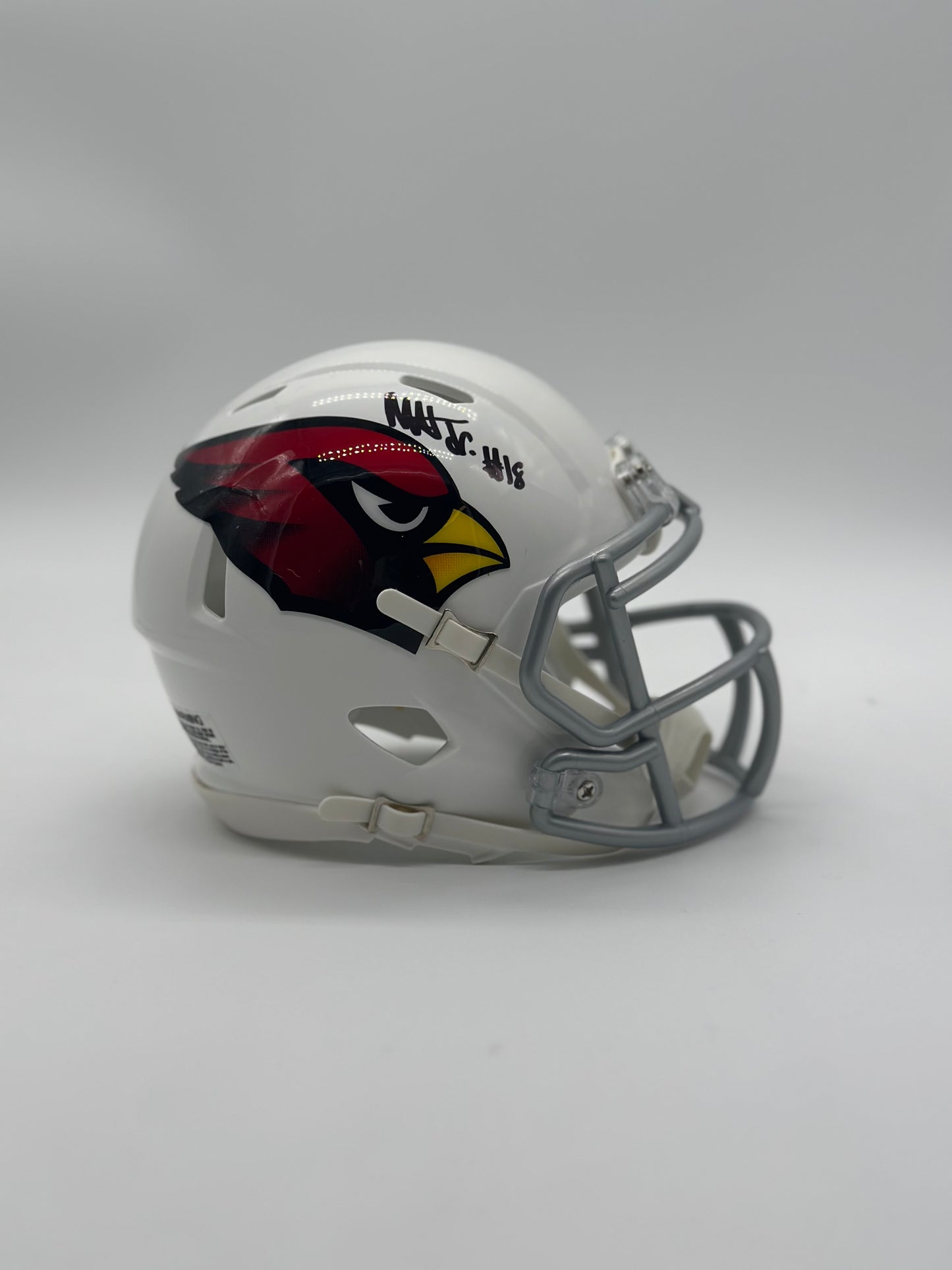 cardinal football helmet Cardinals Autographed Marvin Harrison Jr Mini Speed Helmet - Riddell