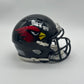 Cardinals Autographed Marvin Harrison Jr Mini Speed Helmet - Riddell - Black