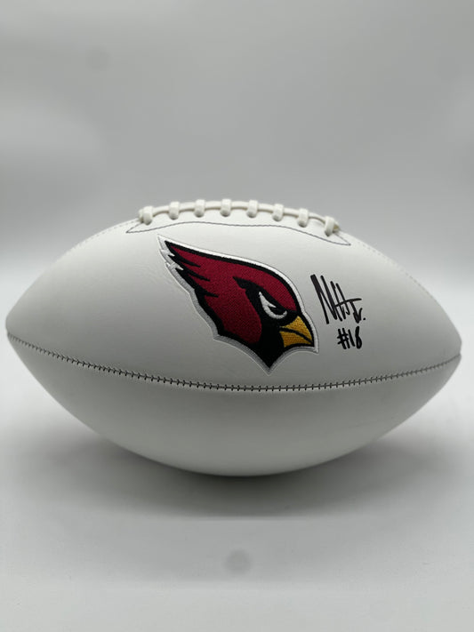 Cardinals Autographed Marvin Harrison Jr Football