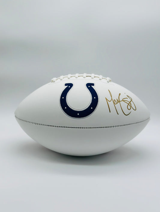 Autographed Marvin Harrison Sr Super Bowl XLI Replica Football - Gold Collection
